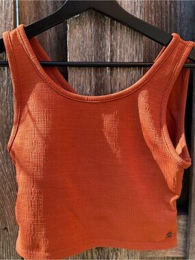 Roxy Rust Orange Cropped Tank Top